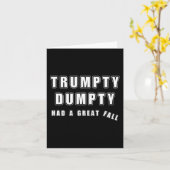 Trumpty Dumpty hatte einen großen Fall Funny Spaß Karte (Gelbe Blume)