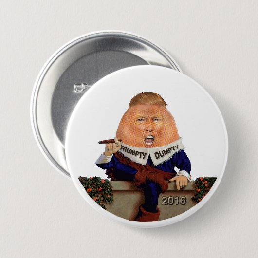 Trumpty Dumpty saß an der Wand Button (Vorne & Hinten)