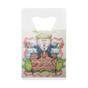TRUMPTY DUMPTY SAT AUF EINER WAND GELDBEUTEL FLASCHENÖFFNER