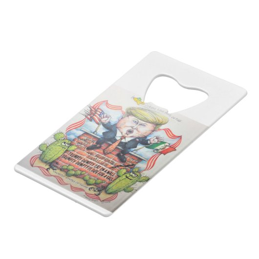 TRUMPTY DUMPTY SAT AUF EINER WAND GELDBEUTEL FLASCHENÖFFNER (Vorderseite Schrägansicht)