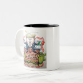 TRUMPTY DUMPTY SAT AUF EINER WAND ZWEIFARBIGE TASSE (Vorderseite Links)