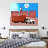 Trumpty Dumpty Stretched Canvas Print Leinwanddruck (Insitu (Schlafzimmer))