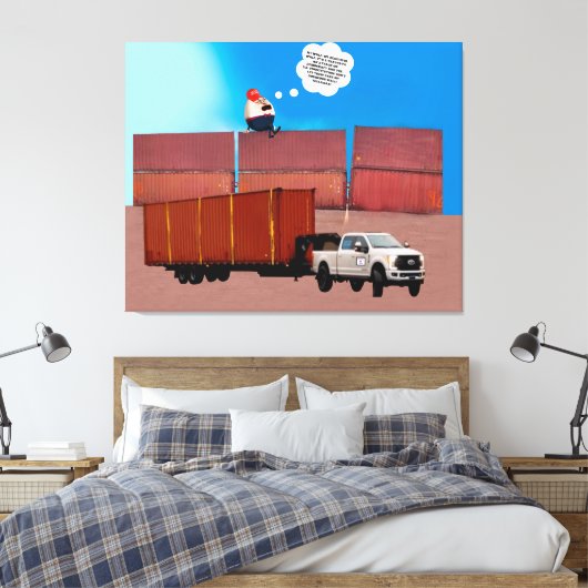 Trumpty Dumpty Stretched Canvas Print Leinwanddruck (Insitu (Schlafzimmer))