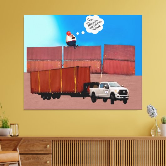 Trumpty Dumpty Stretched Canvas Print Leinwanddruck (Insitu (Wohnzimmer))