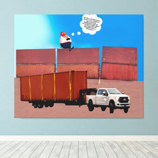 Trumpty Dumpty Stretched Canvas Print Leinwanddruck (Insitu (Holzboden))