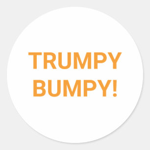 TRUMPY BUMPY Comic Splash-Art Hankamer Artjunkhaus Runder Aufkleber