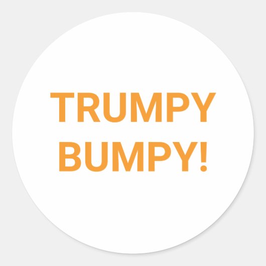 TRUMPY BUMPY Comic Splash-Art Hankamer Artjunkhaus Runder Aufkleber (Vorderseite)