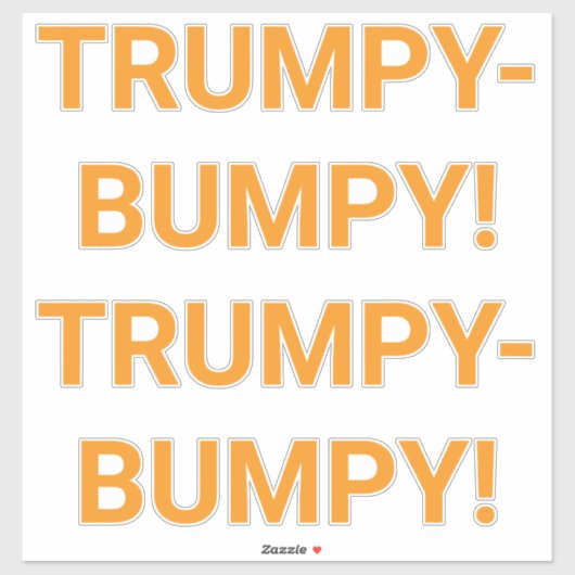 TRUMPY BUMPY Hankamer Artjunkhaus Comic Splash-Art Aufkleber (Blatt)