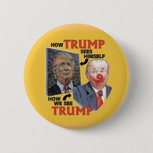 Trumpy der Clown Button (Vorderseite)