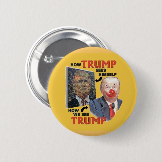 Trumpy der Clown Button (Vorne & Hinten)