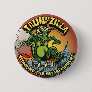 Trumpzilla! Godlizard Politische Trump-Nadel Dinos Button