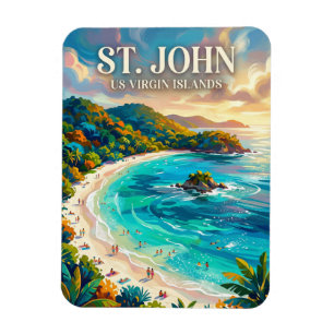 Trunk Bay Amerikanische Jungferninseln Magnet
