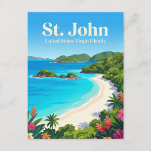 Trunk Bay Amerikanische Jungferninseln Postkarte
