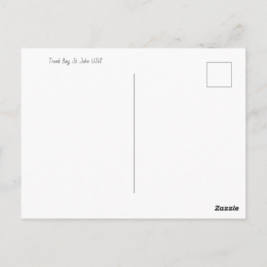 Trunk Bay Beach Postcard Postkarte (Rückseite)