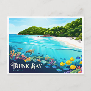 Trunk Bay Cruz Bay Amerikanische Jungferninseln Postkarte