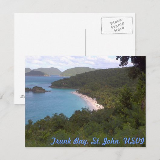 Trunk Bay Postcard Postkarte (Vorne/Hinten)
