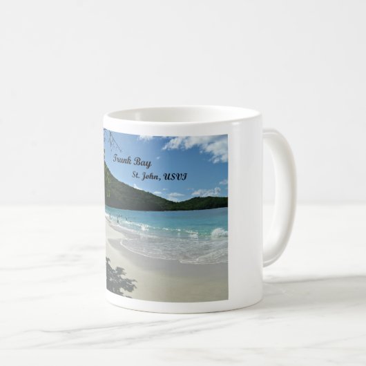 Trunk Bay, St. John Jungfrau Island Kaffeetasse (VorderseiteRechts)