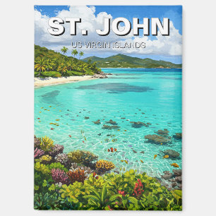 Trunk Bay St. John US Jungfrau Islands Magnet