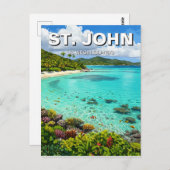 Trunk Bay St. John US Jungfrau Islands Postkarte (Vorne/Hinten)