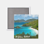 Trunk Bay, St John USVI Magnet (Vorderseite/Rückseite)