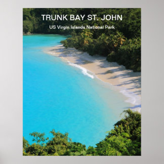 Trunk Bay, St, John, USVI National Park Poster