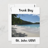 Trunk Bay, St John USVI Postkarte (Vorne/Hinten)