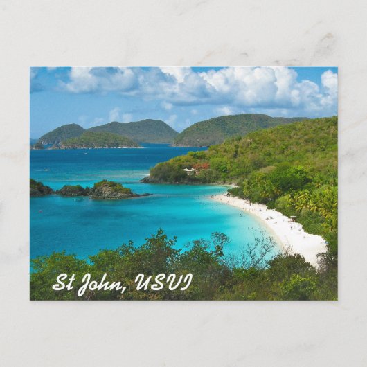 Trunk Bay, St John USVI Postkarte (Vorderseite)