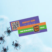 Trunk oder Leckerei buntes Halloween Danke Mini Visitenkarte