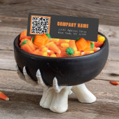 Trunk oder Leckerei Graues Halloween Danke Mini Visitenkarte