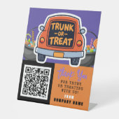 Trunk oder Leckerei Halloween Business Danke Sockelschild (Vorderseite)