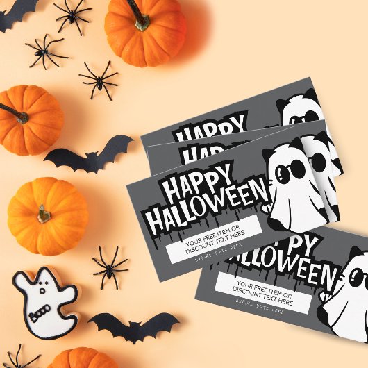 Trunk oder Leckerei Halloween Coole Geister Visitenkarte