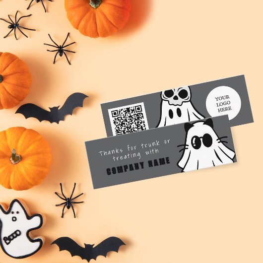 Trunk oder Leckerei Halloween Cooler Geist Danke Mini Visitenkarte