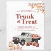 Trunk oder Leckerei Halloween Pumpkin School Flyer (Vorne/Hinten)