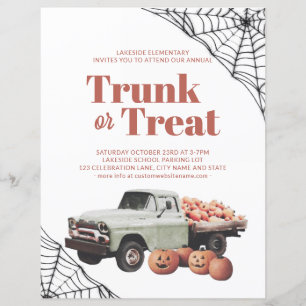 Trunk oder Leckerei Halloween Pumpkin Spider Web-F