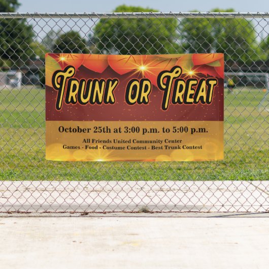 Trunk- oder Leckerei Herbst Ernte Blätter Banner (Insitu)