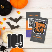 Trunk oder Leckerei Moderne Halloween-Visitenkarte Visitenkarte