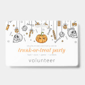 Trunk oder Leckerei Modernes Chic Halloween-Party Ausweis (Rückseite)