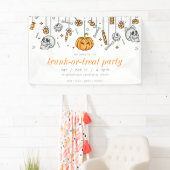 Trunk oder Leckerei Modernes Chic Halloween-Party Banner (Insitu)