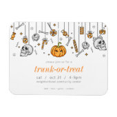 Trunk oder Leckerei Modernes Chic Halloween-Party Magnet (Horizontal)