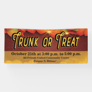 Trunk or Treat Gemeinschaftskirche Herbstlaub Banner