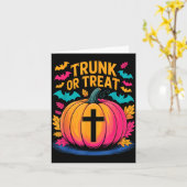 Trunk Or Treat Halloween Costume Christian Pumpkin Karte (Gelbe Blume)