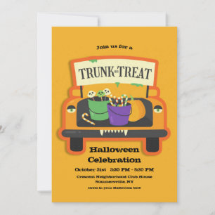 Trunk Or Treat Halloween Einladung