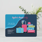 Trunk-Party für Mädchen Einladung (Stehend Vorderseite)