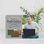 Trunk-Party (männlich) Foto Einladung (Stehend Vorderseite)