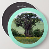 Trunk to Breeze - Ngorongoro Afrikanischer Elefant Button (Vorne & Hinten)