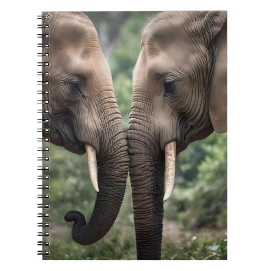 "Trunk to Trunk: Eine sanfte ElefantenEmbrace" Notizblock (Vorderseite)