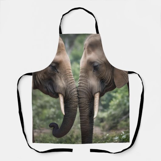 "Trunk to Trunk: Eine sanfte ElefantenEmbrace" Schürze (Vorderseite)