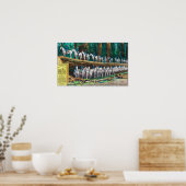 Truppe I auf und vor dem gefallenen Riesen Poster (Küche)