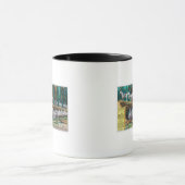 Truppe I auf und vor dem gefallenen Riesen Tasse (Zentrum)