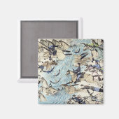 Truppen werden über den Fluss getrieben (Tinte auf Magnet (Vorderseite/Rückseite)